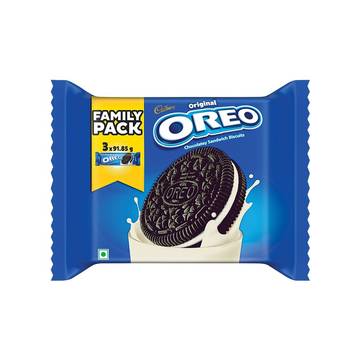 Cadbury Oreo Vanilla Sandwich Cream Biscuits Family Pack